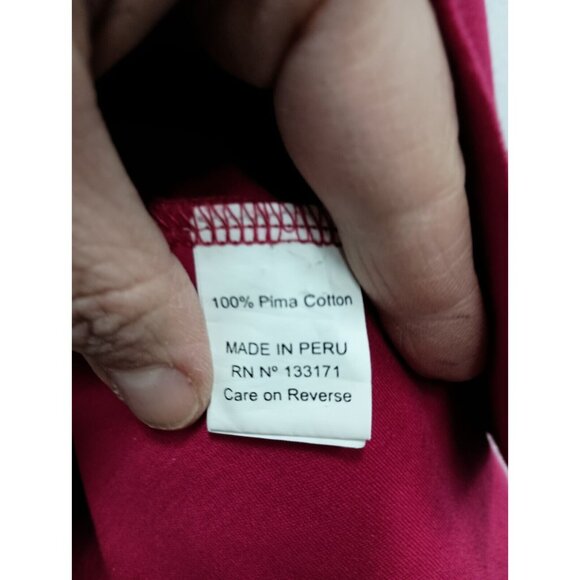 Planet Lauren G  Womens Top One Size Red Asymmetrical Long Sleeve Minimalist - Picture 5 of 8